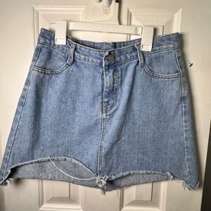 Stylish Denim Mini Skirt in Blue